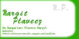 margit plavecz business card